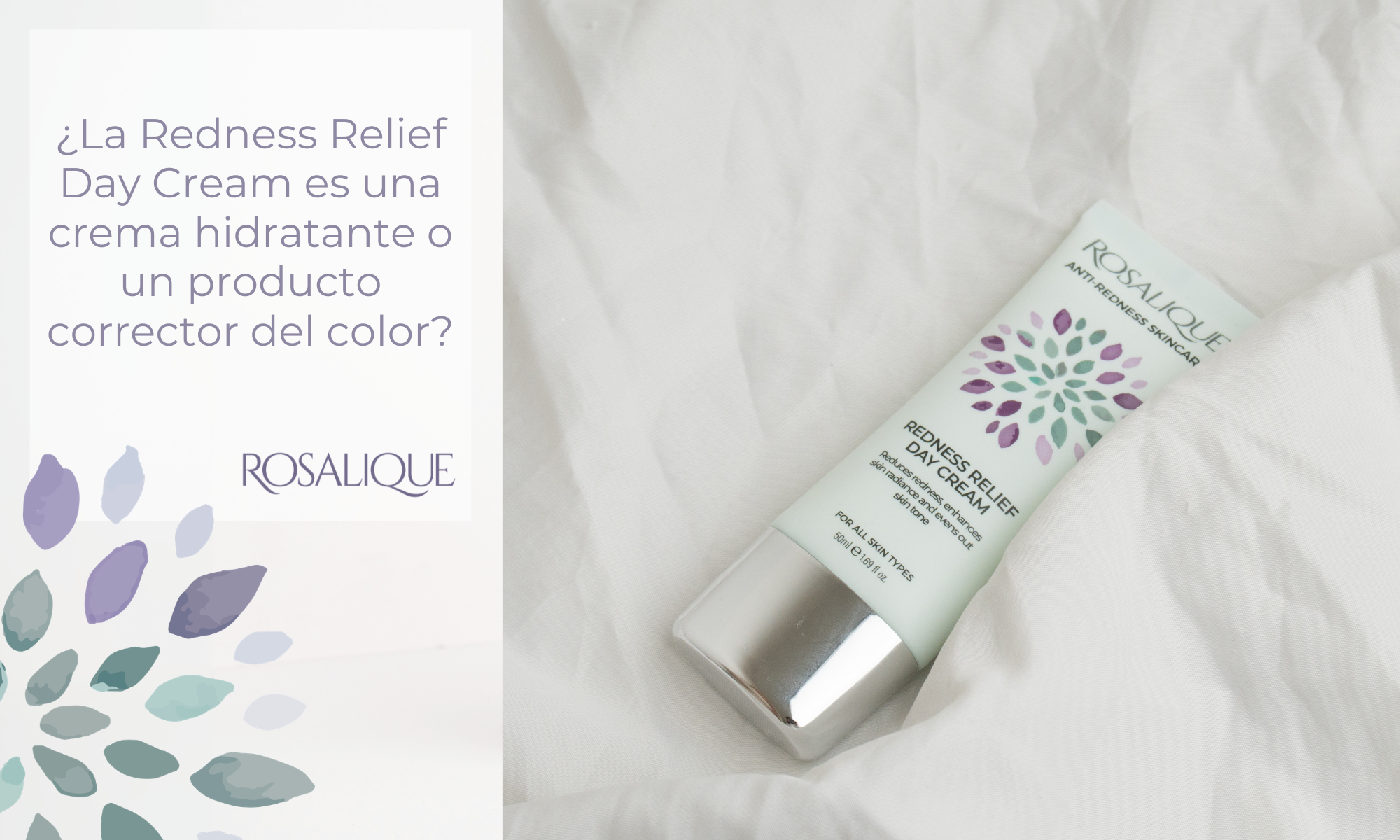 ¿La Redness Relief Day Cream es una crema hidratante o un producto corrector del color?