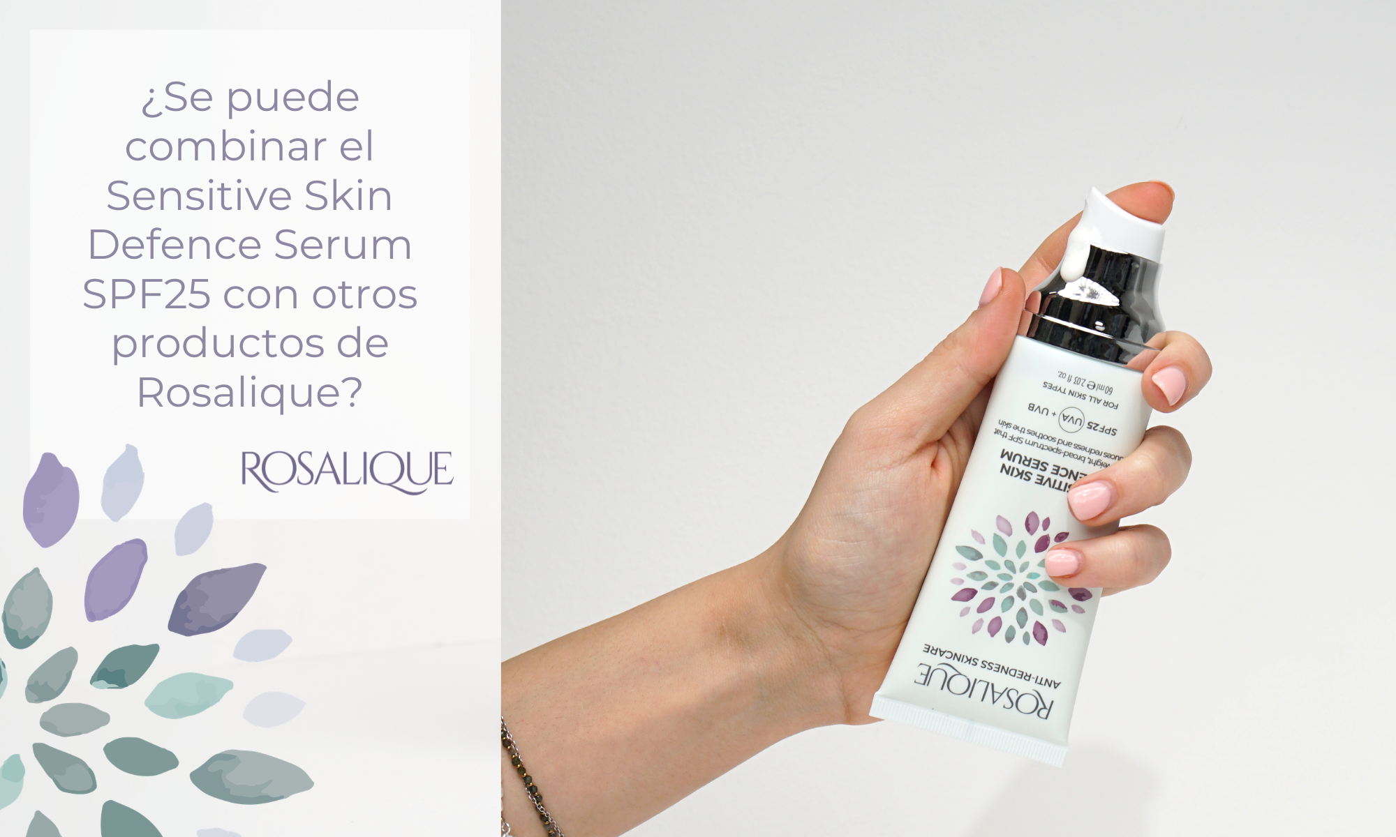 ¿Se puede combinar el Sensitive Skin Defence Serum SPF25 con otros productos de Rosalique?